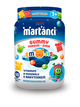 Marťánci Gummy podzim-zima EMOJIS s rakytníkem